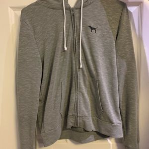 Victoria’s Secret pink gray zipper jacket👀
